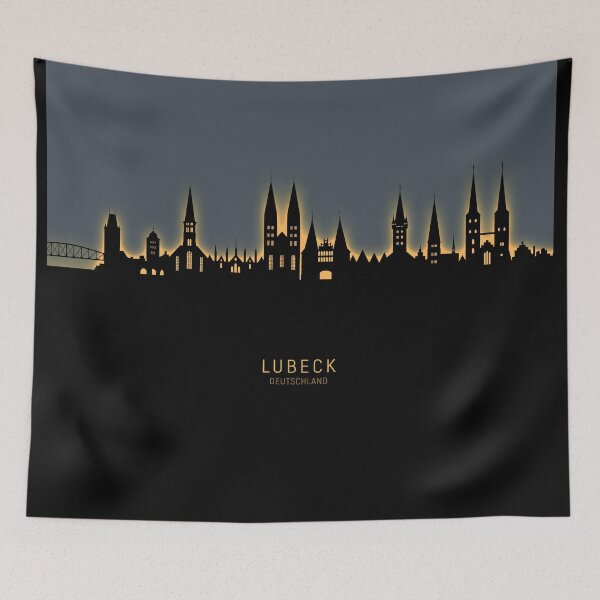 Item preview, Lubeck Germany Skyline designed and sold by ArtPrints.