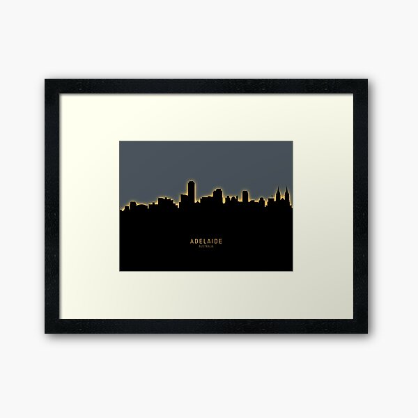 Item preview, Adelaide Australia Skyline designed and sold by ArtPrints.