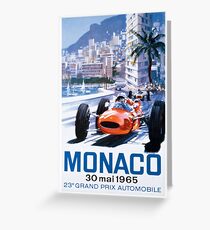 Monaco F1 Classic 1965 Greeting Card