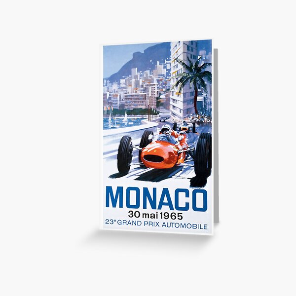 Monaco F1 Classic 1965 Greeting Card