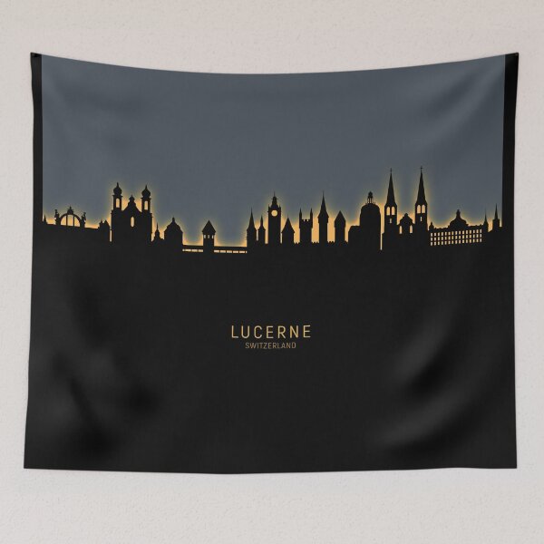 Item preview, Lucerne Switzerland Luzern Skyline designed and sold by ArtPrints.
