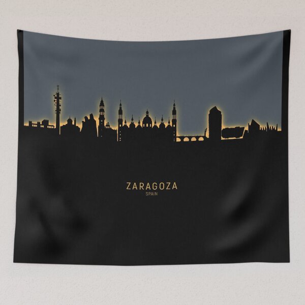 Item preview, Zaragoza Spain Skyline designed and sold by ArtPrints.