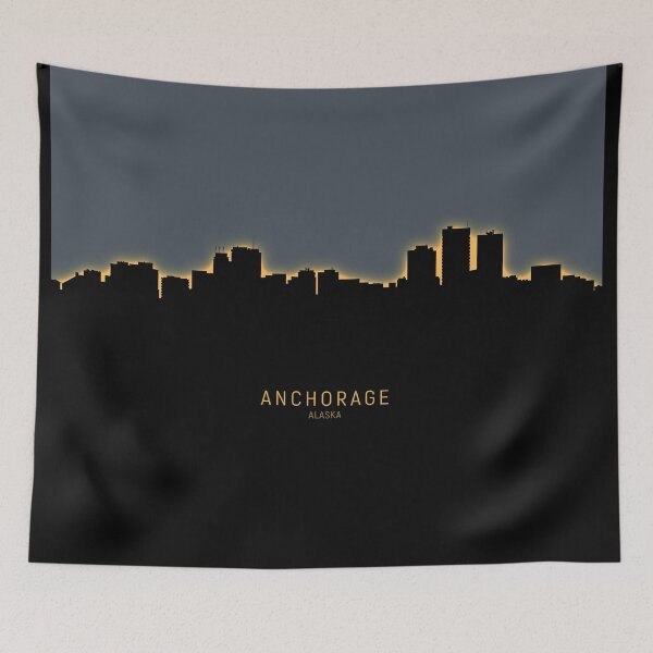 Item preview, Anchorage Alaska Skyline designed and sold by ArtPrints.
