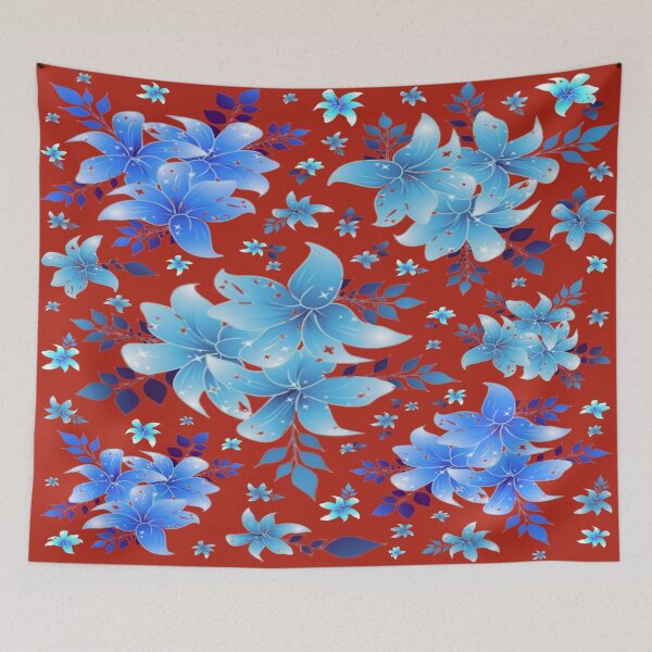 Item preview,  Blue Lily flower design. decorative, stylish, graceful, modernize, enhance designed and sold by jayne0524.