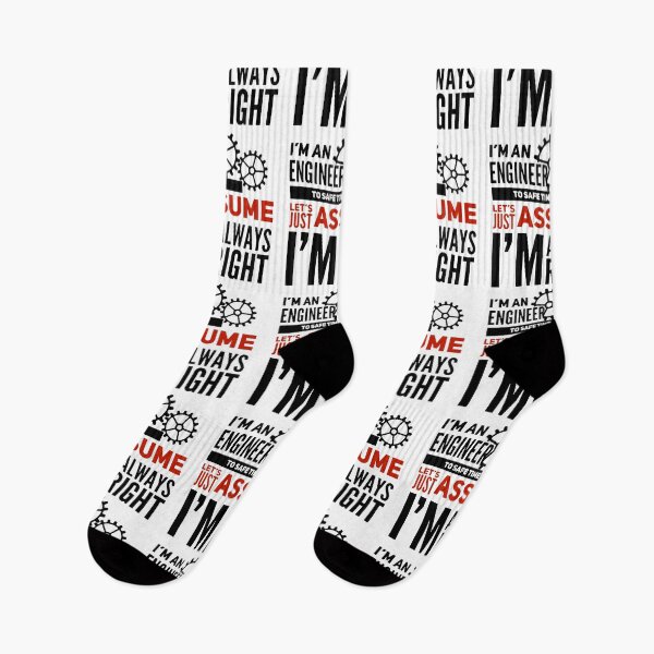 Item preview, A funny engineer quote. I'm an engineer, let's assume i'm always right. designed and sold by GR-ART.