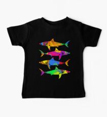 Colorful Sharks Baby Tee