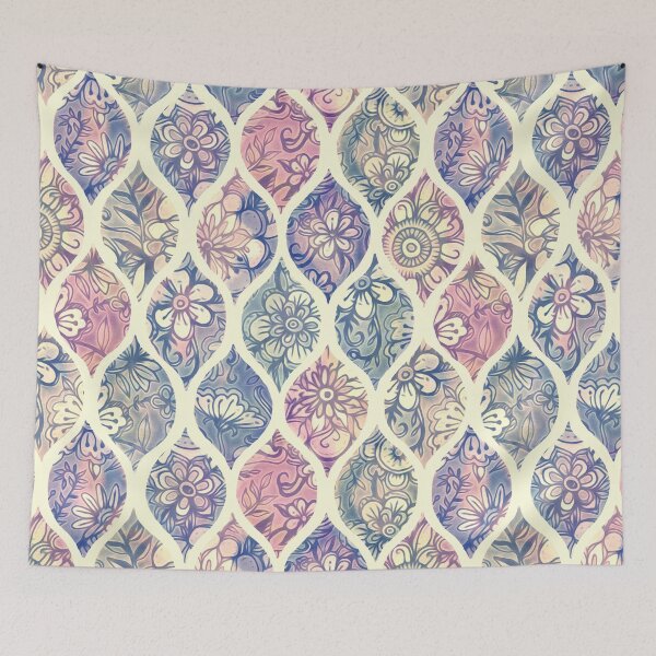 Item preview, Patterned & Painted Floral Ogee in Vintage Tones designed and sold by micklyn.