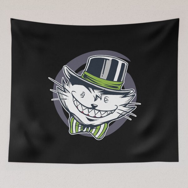 Item preview, Grinning crazy cat with a hat designed and sold by DerSenat.