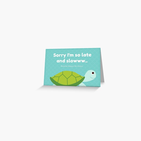 Carte De Vœux Joyeux Anniversaire D Une Tortue Par Drastudio Redbubble