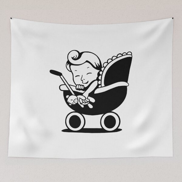 Item preview, Baby, retro stroller designed and sold by DerSenat.