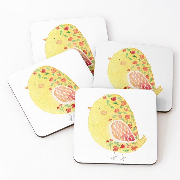 Item preview, Flowery chick | watercolor art | by Alis designed and sold by alisonsadler.