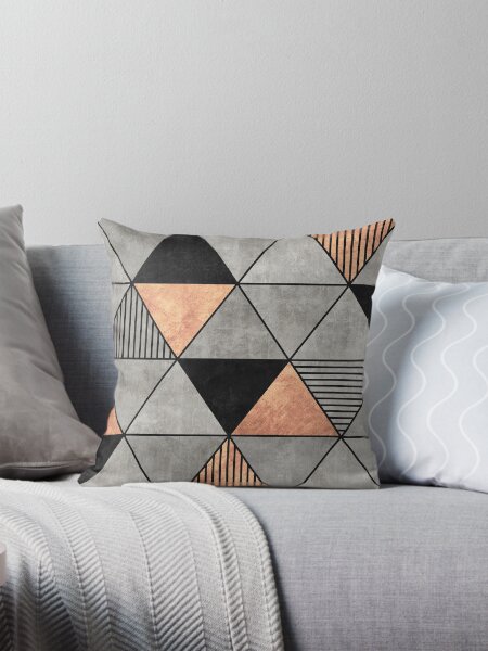 Aperçu de l'œuvre Triangles en béton et en cuivre 2 créée et vendue par Zoltan Ratko.