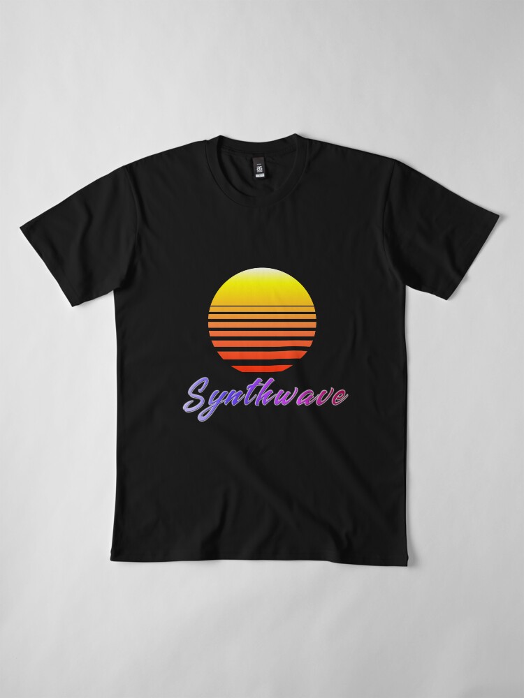 Alternate view of Synthwave Sun Premium T-Shirt