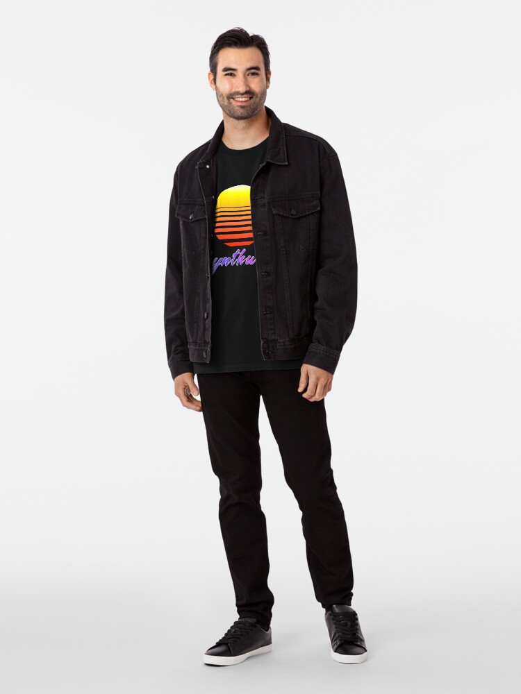 Alternate view of Synthwave Sun Premium T-Shirt