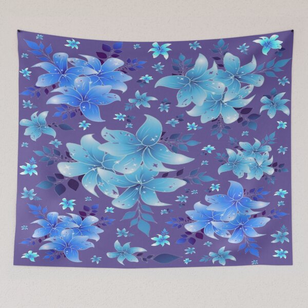 Item preview, Blue Lily flower design. decorative and stylish, modernize, furnishings, interior designed and sold by jayne0524.