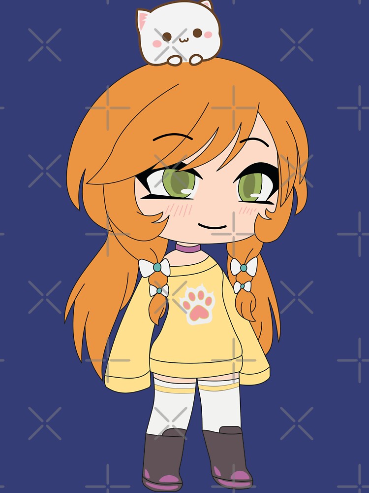 "Gacha Life series Katie chan and her cat" Tshirt for Sale by uwu