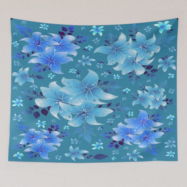 Item preview, Blue Lily flower design. decorative, stylish, home decoration designed and sold by jayne0524.