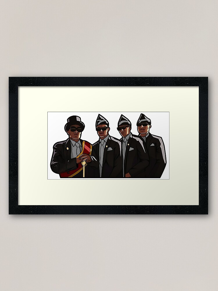 Coffin Dance Meme Cartoonize Framed Art Print By Potatogear Redbubble