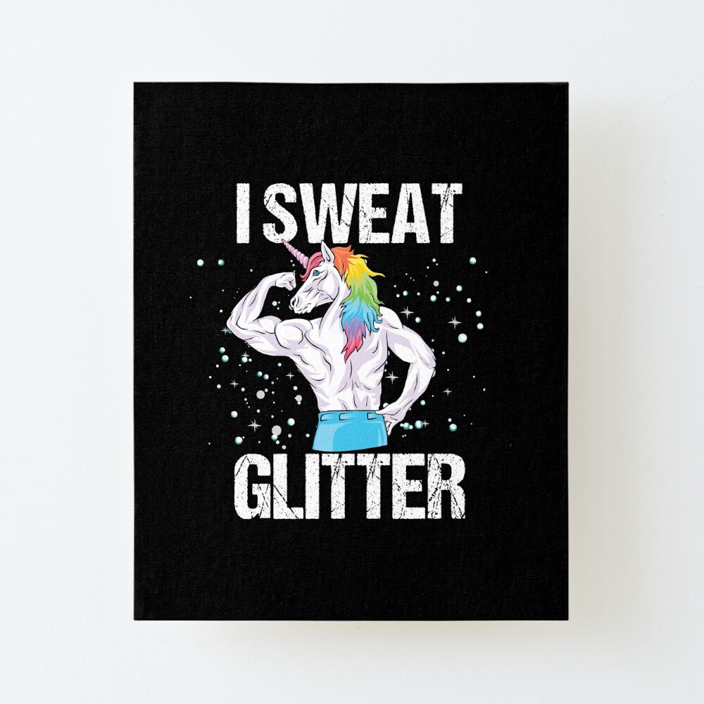 Fitness Workout Gym Gift Hoodie I Sweat Glitter Unicorn