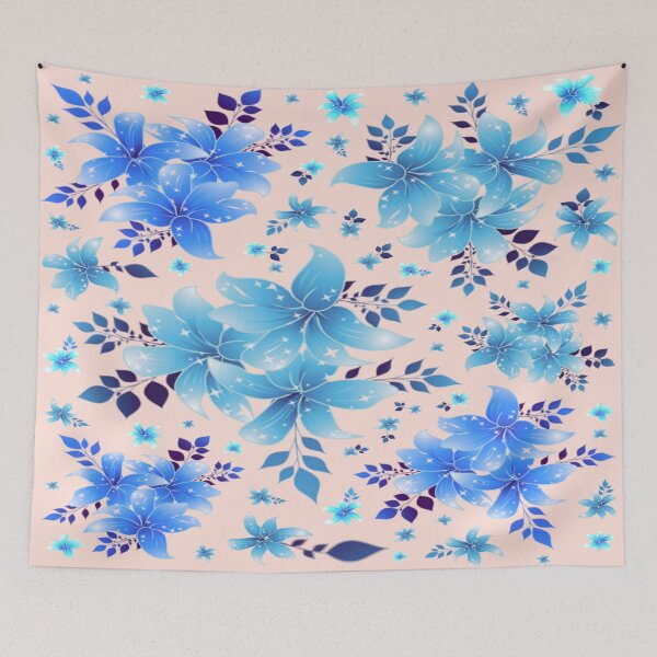 Item preview, Blue Lily flower design. decorative, stylish, graceful, garnish, make-over, decor designed and sold by jayne0524.
