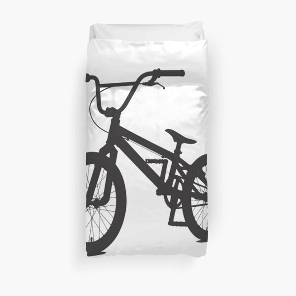 BMX BIKE. Off-road sport bicycle. Stunt riding. Duvet Cover