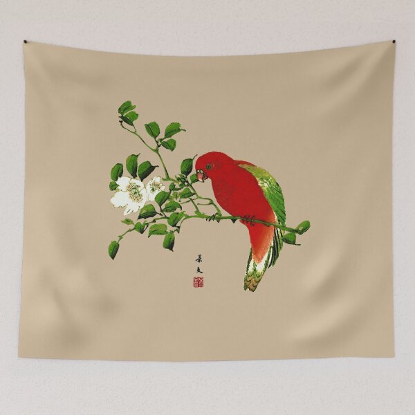 Item preview, Vintage Japanese Painting of a Parrot designed and sold by Marymarice.