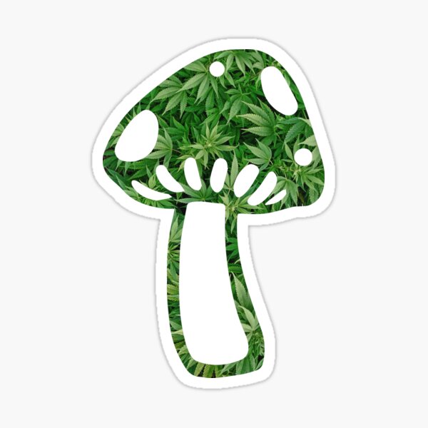 mushroom weed Sticker