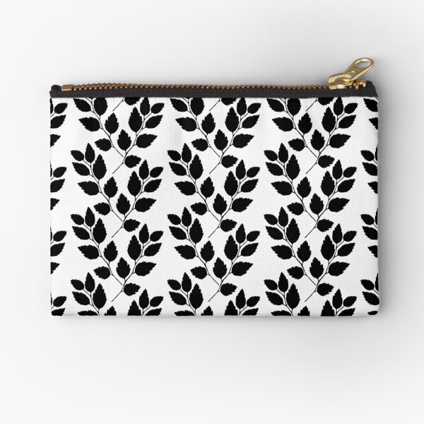Item preview, Black twigs with leaves pattern on white background designed and sold by designer437.