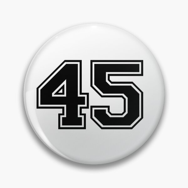Item preview, Varsity Team Sports Uniform Number #45 - Black designed and sold by RiplMedia.