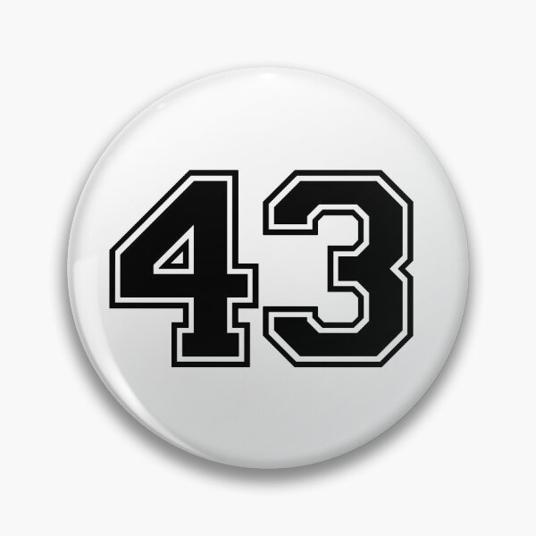 Item preview, Varsity Team Sports Uniform Number #43 - Black designed and sold by RiplMedia.