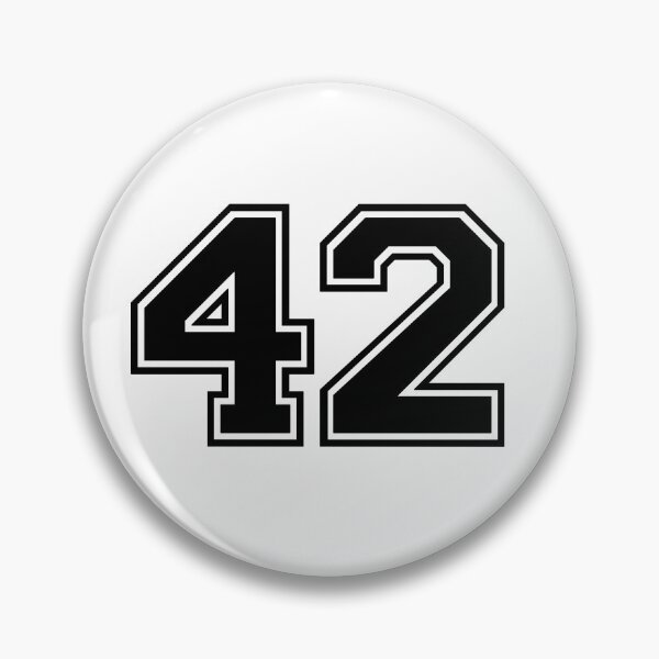 Item preview, Varsity Team Sports Uniform Number #42 - Black designed and sold by RiplMedia.