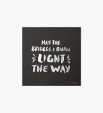 Burned Bridges – Black & White Art Board