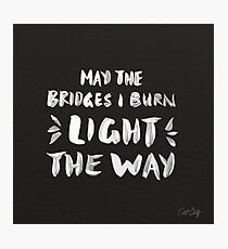 Burned Bridges – Black & White Photographic Print
