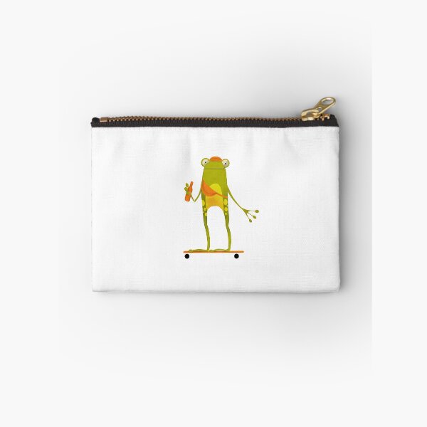 Item preview, Copy of Hipster Frosch Berlin with fanny pack, bionade, e-skatboard on white background designed and sold by KiwiBrush.