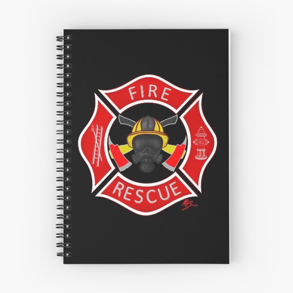 Item preview,  Fire Rescue red Maltese cross firefighters symbol designed and sold by MortalDesigns.