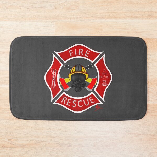 Item preview,  Fire Rescue red Maltese cross firefighters symbol designed and sold by MortalDesigns.