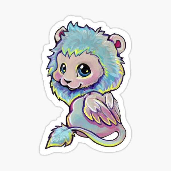 Item preview, Cotton candy lion designed and sold by ArtOfBianca.