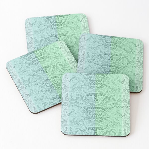 Item preview, Gradient blue green laurel leaf pattern designed and sold by Onyria Art.