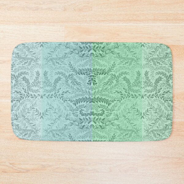 Item preview, Gradient blue green laurel leaf pattern designed and sold by Onyria Art.
