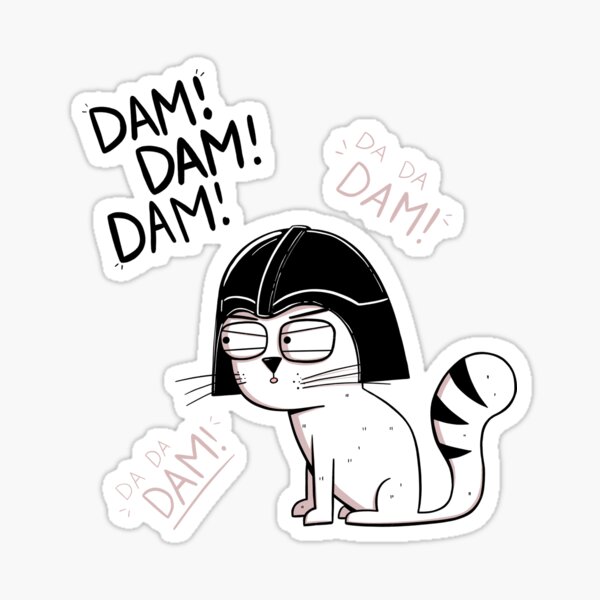 (not so) evil cat Sticker