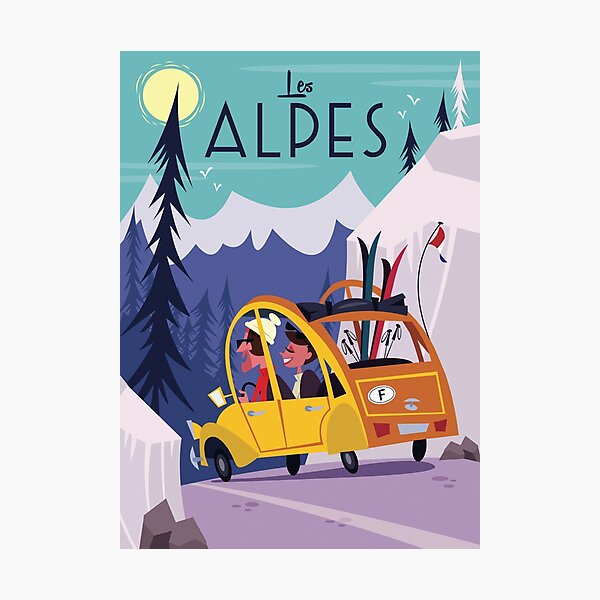 Item preview, Les Alpes poster designed and sold by GAGodel.