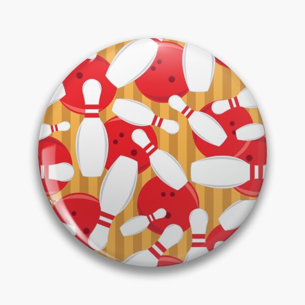 Item preview, Cool Bowling Alley Pins and Bowling Balls Pattern designed and sold by HotHibiscus.