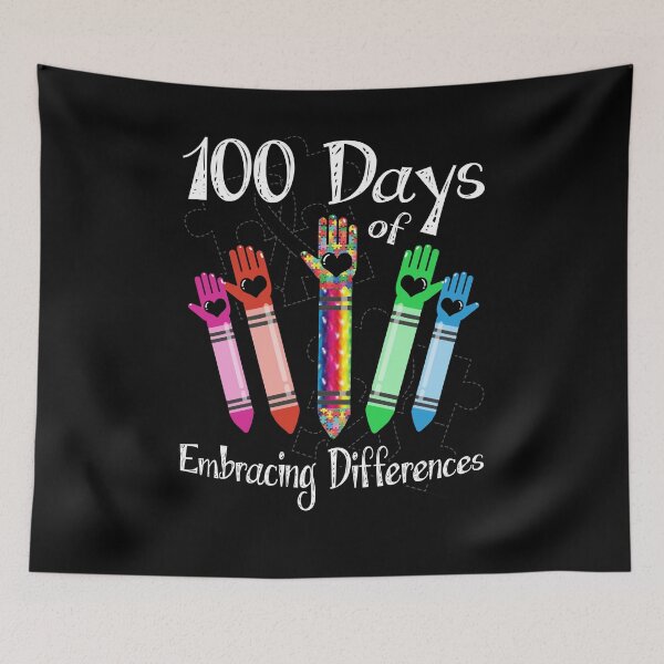 Item preview, 100 Days Of Embracing Differences - Autism Awareness Teacher designed and sold by Dressed For  Duty.
