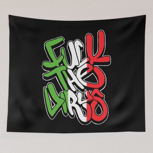 Item preview, Fuck The Virus Covid 19 (Graffiti Style #2 Italy Outline Edition) - Brazz designed and sold by Brazz Official.