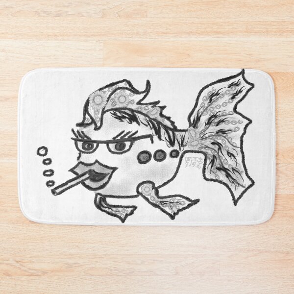 Item preview, The smoking fish in black and white designed and sold by Heltymrf.