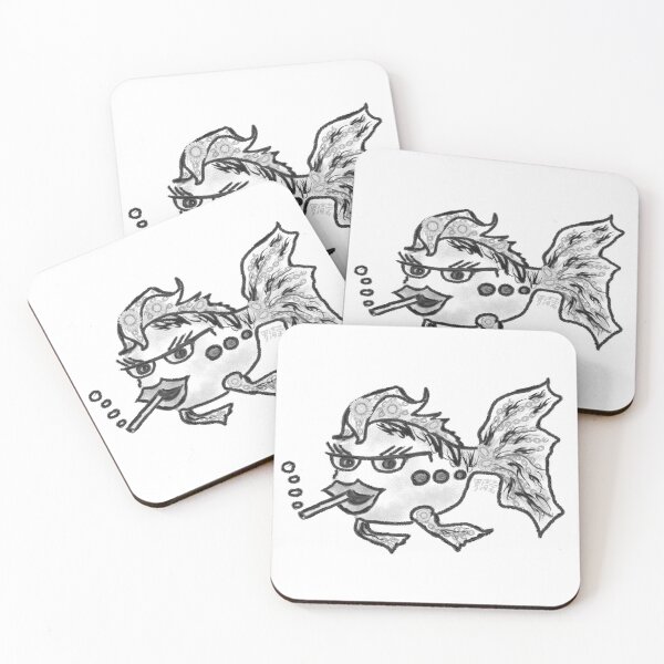 Item preview, The smoking fish in black and white designed and sold by Heltymrf.