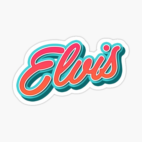 Elvis2 Typography Sticker
