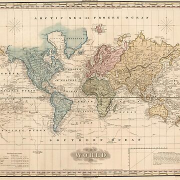 Artwork thumbnail, Vintage Map of The World (1823) 2 by BravuraMedia
