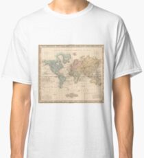 Vintage Map of The World (1823) 2 Classic T-Shirt