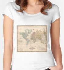 Vintage Map of The World (1823) 2 Fitted Scoop T-Shirt